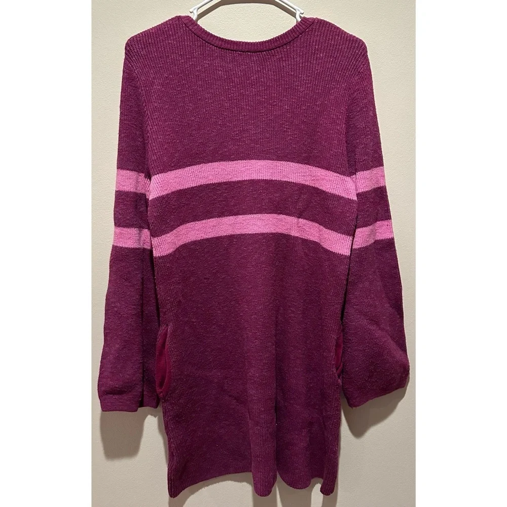 Free‎ People On Your Team Sweater Mini Dress Size XS - Purple/Pink